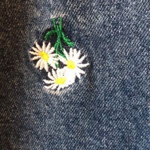 Jean overall sunflower dress